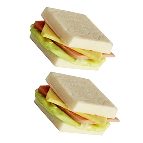 UPKOCH 2St Sandwich-Modell für kinderspielzeug fogelschreker geburtstagsmitgebsl hühner Kid Toys Lebensmittelverzierungen für die Küche Mini-Hausbrötchen Harz von UPKOCH