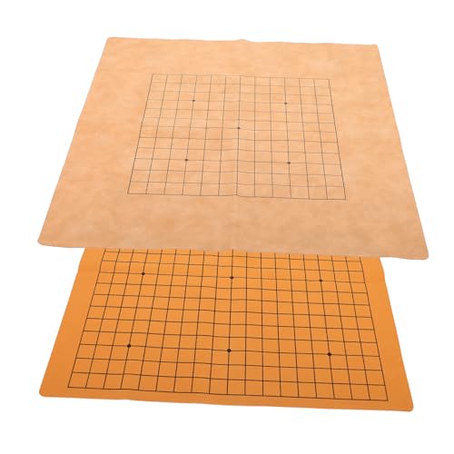 UPKOCH 2St Schachbrett fächer faltbar schachkassette Board Game laufstall Spielzeug magnetisches Schach praktisches Schach-Klappbrett Brettspielzubehör Gobang-Spielschachzubehör Pu Brown von UPKOCH