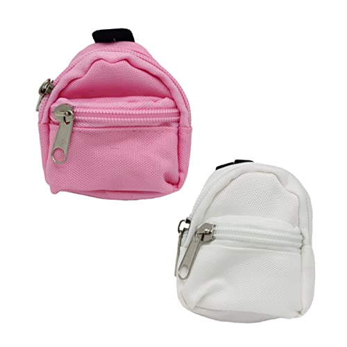 UPKOCH 2St Simulation Schultasche Mini-Puppentasche Mini-Puppenrucksäcke Mädchenrucksack kinderspielzeug Kinder Spielzeug Mini-Rucksack für Puppen dekorativer Puppenrucksack Stoff von UPKOCH