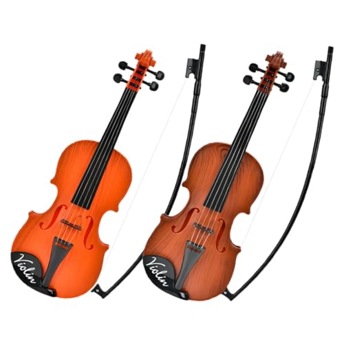 UPKOCH 2St Violine Spielzeug Kindergeige anfänger filigranes Geigenmodell Simulationsgeigenspielzeug Kleiner Instrumentenschmuck altes Geigenmodell Geige für Anfänger Plastik von UPKOCH