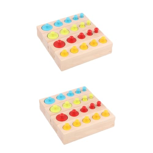 UPKOCH 2St pädagogisches Spielzeug kinderbeschäftigung Kinder holzspielzeug игрушки Kinder kindergeschenk holzrätsel Spielzeug für Kleinkinder kinderspielzeug aus Holz Hölzern von UPKOCH