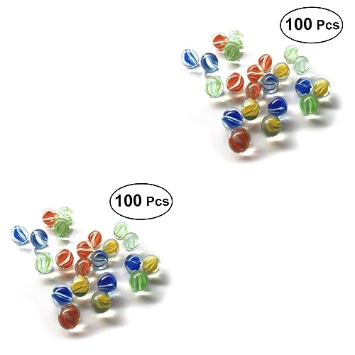 UPKOCH 2er-Set 100 Murmeln Glas Kind Perlmutt von UPKOCH