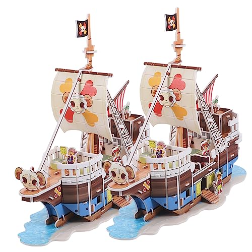 UPKOCH 2er Set 3D Puzzle Piratenschiff Modellbausatz Für Und Kreatives Bastelset Zur Von Geduld Und Geschicklichkeit Ideal Als von UPKOCH