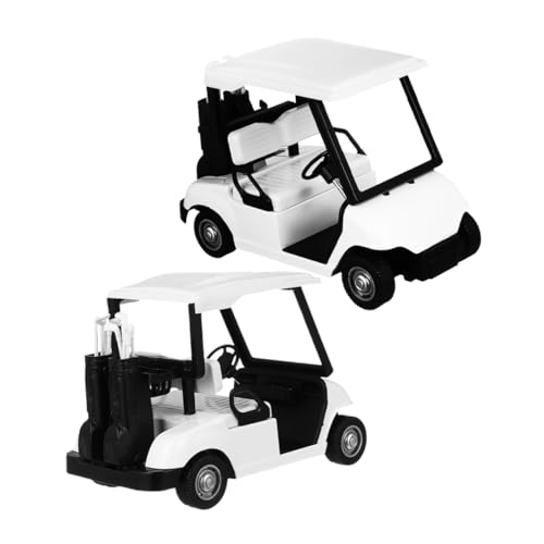 UPKOCH 2st Golfwagenmodell Golfwagen-modellspielzeug Golfwagen-kuchenaufsatz Minigolfwagen Für Kinder Golfwagen-Spielzeug Golfwagen-geburtstagsdekoration Golf-Dekoration Legierung Weiß von UPKOCH