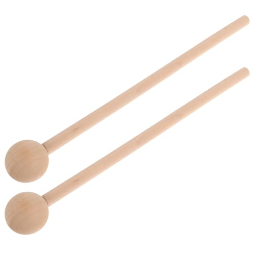 UPKOCH 2st Hammer Glockenspielstöcke Schlägel Percussion Xylophon Mini-trommelstöcke Glocken Stecken Rhythmussticks Für Kinder in Großen Mengen Drumsticks Für Kleinkinder Hölzern Beige von UPKOCH