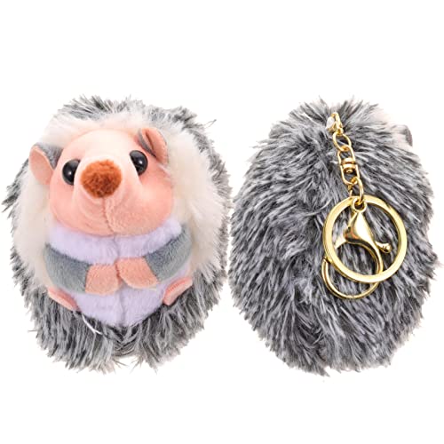 UPKOCH 2st Kleiner Igel-anhänger Igel Als Schlüsselanhänger Mini-Igel Plüsch-schlüsselanhänger Plüsch-Igel-Puppe Mini-plüschtiere Cartoon Hängende Dekoration Hamsterkäfig Dark Grey Metall von UPKOCH