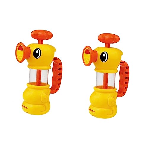 UPKOCH 2st Manuelles Wassersprühspielzeug Manuelles Wassersprinkler-Spielzeug Badewannen-Sprinkler Wasserspielzeug Badespielzeug Mit Wassersprühstrahl Yellow von UPKOCH