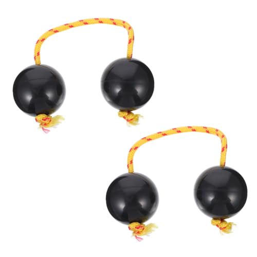 UPKOCH 2st Marakas Musik Schlaginstrument Klein Handtrommeln Instrumente Rhythmisch Hörtrainings-Shaker Afrikanischer Rhythmus-Shaker Fingerschüttler Maracas Black Abs von UPKOCH