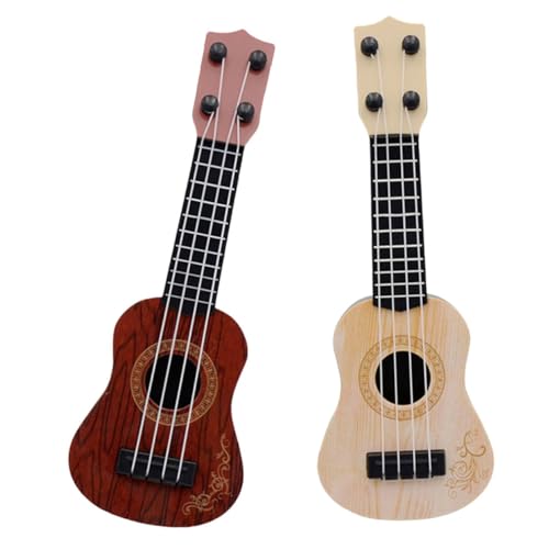 UPKOCH 2st Mini-Ukulele Nachgemachtes Gitarrenspielzeug Musikinstrument- Gitarre Für Gitarre Für Anfänger Simulation Gitarre Ukulele-Modell Kindergitarrenmodell Plastik von UPKOCH