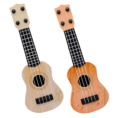 UPKOCH 2st Mini-Ukulele Simulation Gitarre Simulationsgitarrenspielzeug Kleinkind Ukulele Gitarre Kleinkind Gitarre Simulations-Ukulele Kinderspielzeug Plastik von UPKOCH