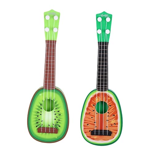 UPKOCH 2st Mini-obstgitarre Anfängerinstrument Musik-Ukulele Gitarrenmodell Kleine Ukulele Mini-Ukulele Pädagogisches Instrumentenspielzeug Kinderspielzeug -Ukulele Plastik Green von UPKOCH