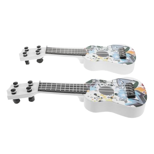 UPKOCH 2st Mini-simulations Gitarre Gitarrenspielzeug -e-Gitarre Instrumente Miniatur-Musikinstrument Mini- Miniatur-simulationsgitarre Bildungsspielzeug Plastik von UPKOCH