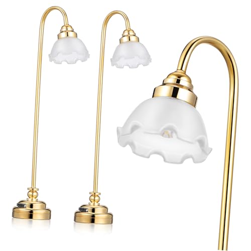 UPKOCH 2st Mini- -tischlampe Dekorative Minilampe Mini-hauslampe Miniatur-schreibtischlampe Puppenhaus-lichterlampe Miniatur-puppenstubenlampe Retro-tischlampe Miniaturmöbel Plastik von UPKOCH