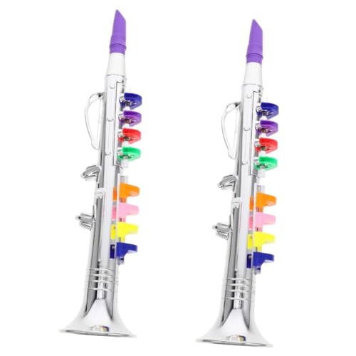 UPKOCH 2st Musikalisches Spielzeug Für Kinder Spielzeuginstrumente Für Kinder Musikinstrumente Für Kinder Saxophonmodell Simulations-Saxophon-Spielzeug Frühpädagogisches Spielzeug Abs von UPKOCH