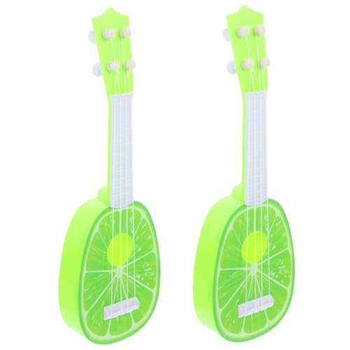 UPKOCH 2st Obst Gitarre Gitarrenspielzeug Für Gitarren- Mini-Gitarren Für Simulierte Gitarre Ukulele- Für Das Frühe Lernen Kindergitarren Green Abs von UPKOCH