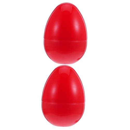 UPKOCH 2st Osterdeko-eier Osterdose Jumbo-ostereier Befüllbare Ostereier Große Eier Osterstuff Osterei-ornamente Osterspielzeug Gefüllter Tierkorb Bunte Helle Eier Pastelleier Heu Rot von UPKOCH