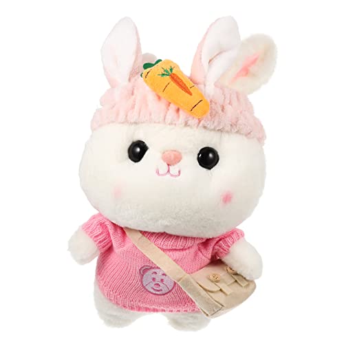 UPKOCH 2st Pullover Hase Spielzeug Kaninchen-Maskottchen-Puppe-Ornamente Schlafende Puppe Mädchen Kuscheltiere Hasenpuppe Spielzeug Kuscheltiere Für Mädchen Mikrospielzeug Plüsch von UPKOCH