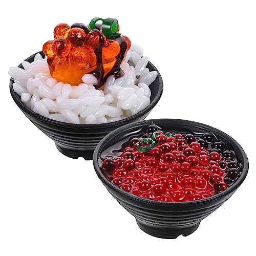 UPKOCH 2st Simulierter Sushi-Reis Essensmodell Gefälschtes Essen Zum Rollenspiel DIY-Food-Modell Lebensmittelmodell Lebensmittelspielzeug PVC von UPKOCH