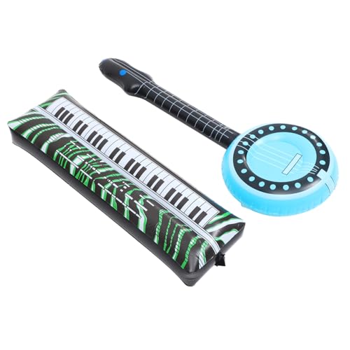 UPKOCH 2st Spiel Ballon Für Musikinstrumente Musik Aufblasbar Partyrock Requisiten Für Fotoautomaten Musical Zubehör Für Elektronische Tastaturen Aufblasbare Banjo-versorgung Band Pvc von UPKOCH