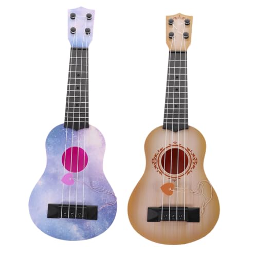 UPKOCH 2st Ukulele Musikalisches Lernspielzeug Für Simulation Von Ukulelen Simulations-Ukulele Kleines Gitarrenmodell Nachahmung Von Gitarrenspielzeug Plastik von UPKOCH