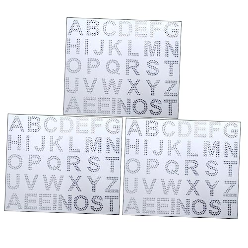 UPKOCH Selbstklebende Glitzer-Aufkleber-Set Alphabet-Buchstaben-Aufkleber Für Sammelalben Dekorationen Strass-Rand-Buchstaben-Aufkleber von UPKOCH