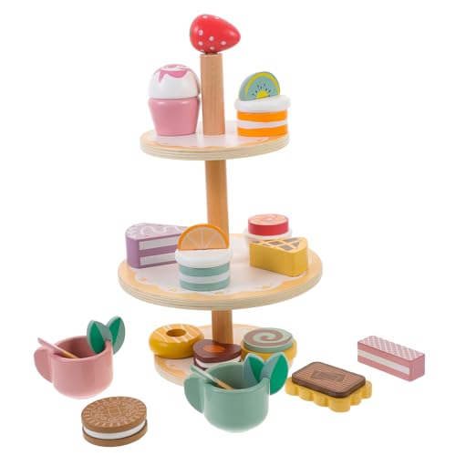 UPKOCH 3 Lagiges Holzspielzeug Dessert Set Für Simulation Torte Und Dessert Rollenspiel Für Kleinkinder Ideales Lernspielzeug Für Kreative Spielstunden von UPKOCH