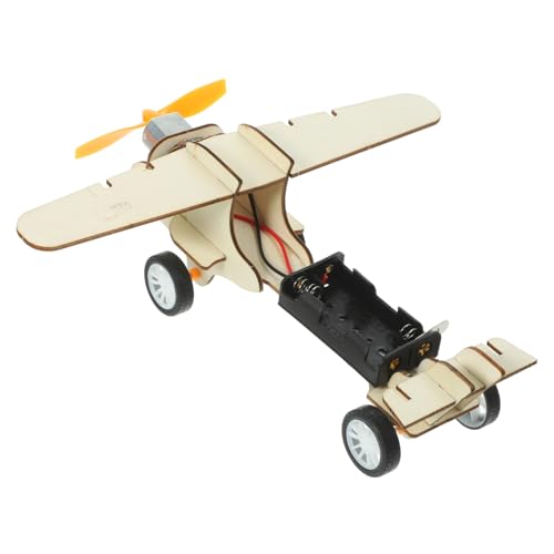 UPKOCH 3 Sätze Lernspielzeug Vorbau-Kits Kinder experimentierkasten Kinder Wissenschaft experimente Bausatz Kinderspielzeug Wissenschaftliches Experimentierset Flugzeugmodell aus Holz von UPKOCH