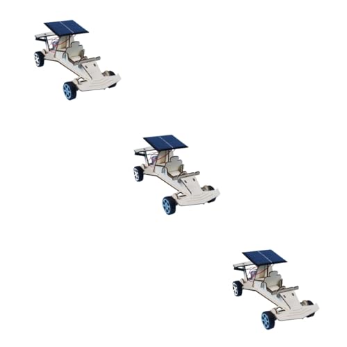 UPKOCH 3 Sätze Zusammengebautes Auto Solar-Auto-Kit Solarauto Spielzeug kreativ set für kinder experimente für kinder Roboter Spielzeugautos solarbetriebenes DIY-Spielzeug Kinderspielzeug von UPKOCH