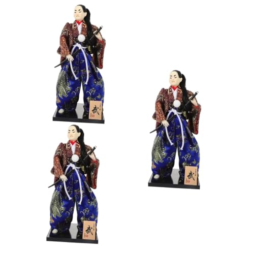 UPKOCH 3 Stück Bushido Actionfigur Japanischer Stil Puppen Desktop Japanische Wohnkultur Haushalt Japanische Puppen Japanische Festivaldekoration Schöne von UPKOCH