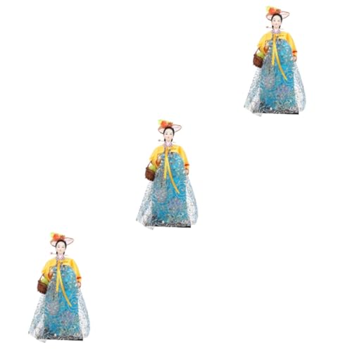 UPKOCH 3 Stück Handgemachte Puppe Koreanische Hanbok Puppe Hanbok Kleid Ornament Heimdekoration Puppe Hochzeitsdekoration Japanische Kimono Puppe Asiatische Puppe Koreanische von UPKOCH