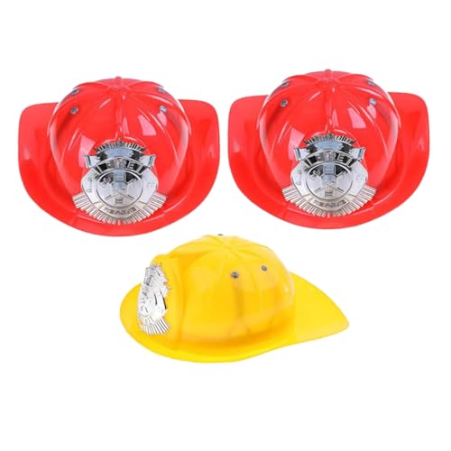 UPKOCH 3 Stück Kinder-feuerwehrmann-Hut, Kunststoff-feuerwehrmann-Helm, Neuheit, Feuerwehrmann-schutzhelm, Feuerwehrmann-Hut Für Erwachsene, Jungen, Mädchen, Kinder, von UPKOCH