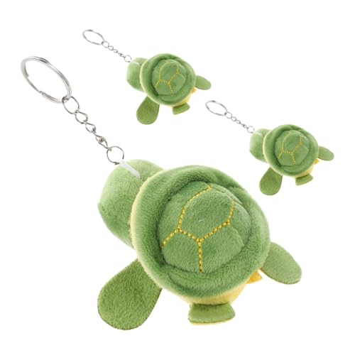 UPKOCH 3 Stück Schildkröten-plüsch-schlüsselanhänger, Bezaubernde Schildkröten-stofftier-Ornament-Taschen-hängedekoration, Gefüllte Schildkröten-Dekoration, Hängetaschen-Charm, von UPKOCH