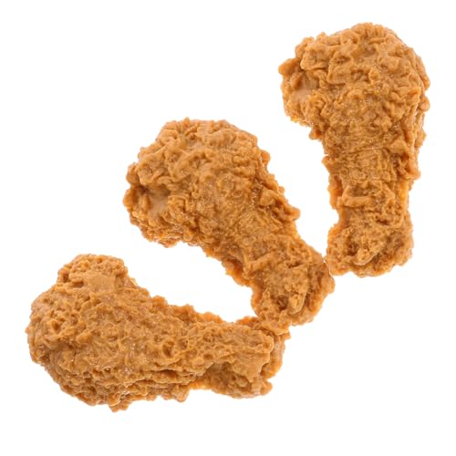 UPKOCH 3 Stück simuliertes Essen künstliche Nahrung Simulation Brathähnchen Drumstick Zubehör für Hühnerställe Huhn gebraten realistisches Hühnerbein künstliches Hühnerbeinmodell PVC von UPKOCH