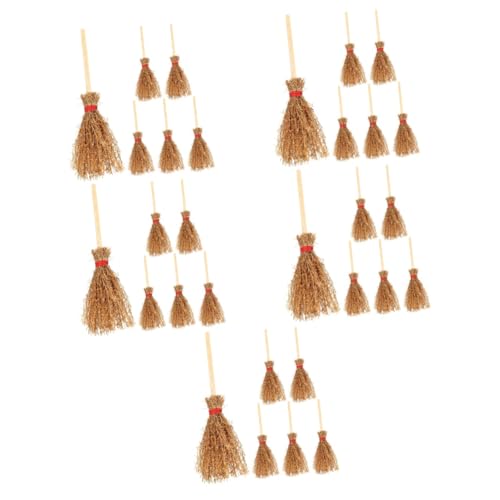 UPKOCH 30 STK Mini-Besen Hexenhüte Reinigung lila Hexenhut Light fronleichnam Wohnkultur Christbaumschmuck Besenformen Besen Modelle sauber Kleines Spielzeug Zubehör schmücken Buche von UPKOCH