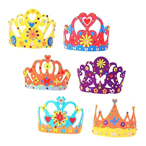 UPKOCH 30 Sätze Diy Krone Material Für Kindergeburtstagsmützen Bastelset Für Geburtstagsmützen Hüte Für Kinder Tiara Zum Kindergeburtstag Pappschieber Diy Partyhut Nicht Gewebt von UPKOCH