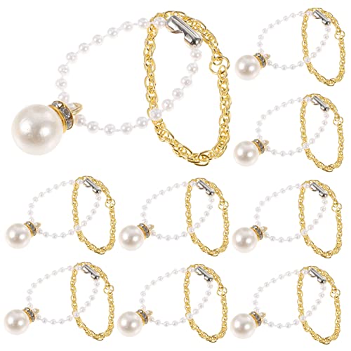 UPKOCH 30 Stück Mini Halskette Schmuck Mädchen Perlenkette Armband Puppenschmuck Halsketten Anziehschmuck Kinderspielzeug Puppenschmuck Zubehör Mini Perlenpuppen Halskette von UPKOCH