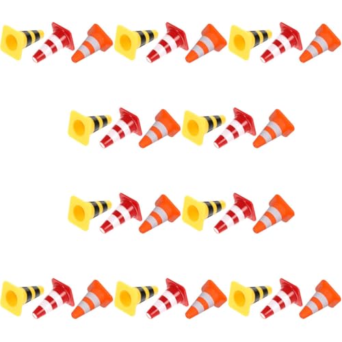 UPKOCH 30 Stück Mini-Kegel, Straßensperren-Schilder, kleine Baukegel, Verkehrs-Vorsichtsschilder für Sporttraining, Mikro-Landschaft, Sandtisch UPKOCH 30 Stück Mini-Kegel, Straßensperren-Schilder, kleine Baukegel, Verkehrs-Vorsichtsschilder für Sporttraining, Mikro-Landschaft, Sandtisch von UPKOCH