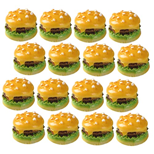 UPKOCH 30St Simulationsburger hamburgerförmiges Modell Mini-Modell küchendekoration küche Dekoration Spielzeuge Cake Pop Deko Requisiten für das Szenenlayout gefälschte Burger-Dekore Harz von UPKOCH