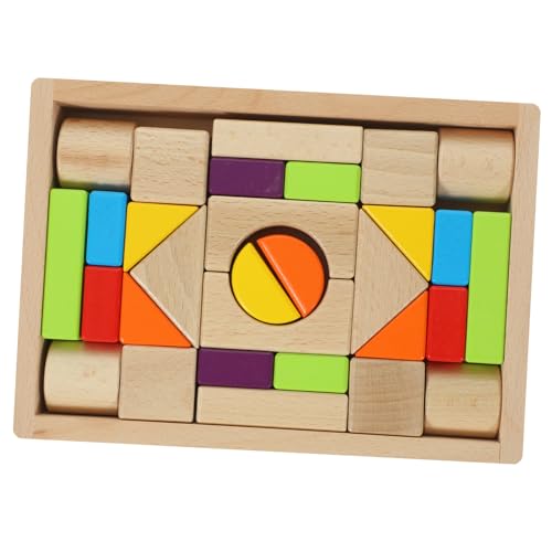 UPKOCH 30pcs Stapelblöcke Kleinkinder Bausteine Bildungsspielzeuge Kleinkinder Holzbausteine von UPKOCH