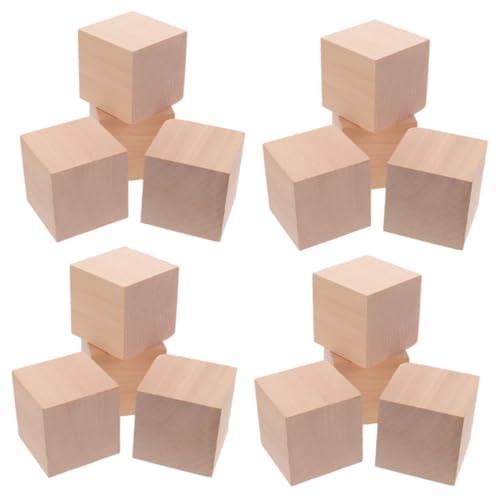 UPKOCH Puzzlewürfel 30st Block Spielzeuge Holzklötze Zum Basteln Leere Holzklötze Lustige Bausteine Bausteinspielzeug Für Kinder Leere Holzblöcke Kleine Holzwürfel Unfertige Leere Holzwürfel Hölzern von UPKOCH