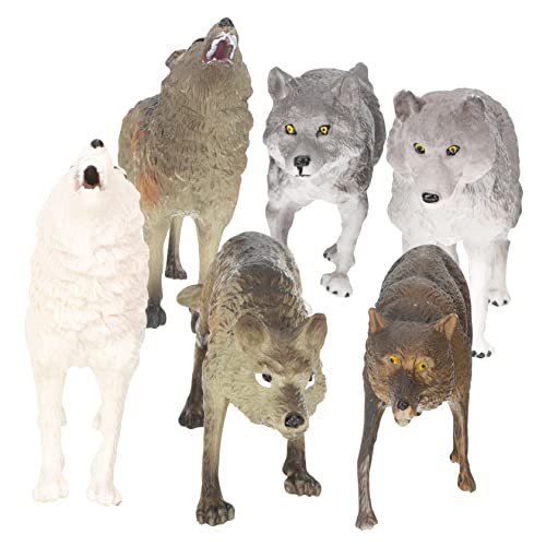 UPKOCH 35 STK Winterwolfsrudel-Modell sammeltassen sammlerstücke Kinderspielzeug Wolf Spielzeugfiguren Tier Spielzeug für draußen Figuren für Kinder Miniaturspielzeug für zu Hause wild von UPKOCH