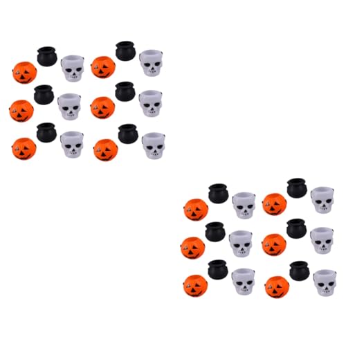 UPKOCH 36 Stk Eimer für Halloween halloweeneimer halloween snacks streudekor halloween Halloween-Partydekoration Eimer mit Halloween-Motiven Süßigkeiten Eimer Halloween-Dekor-Requisiten von UPKOCH