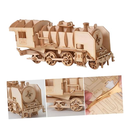 UPKOCH 3D Puzzle Dampflok Modell Lernspielzeug Für Erwachsene Und Kreatives Holzspielzeug Holzpuzzle Ideal Für Puzzleliebhaber 3D Puzzles Für Die Ganze Familie von UPKOCH