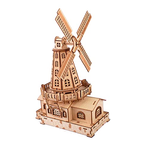 UPKOCH 3D Windmühlen Puzzle Bausatz Für DIY Bastelset Für Jungen Und ädchen Handgefertigtes Holzspielzeug Kreatives Windmühlenrätsel Pädagogisches Zum Zusammenbauen von UPKOCH