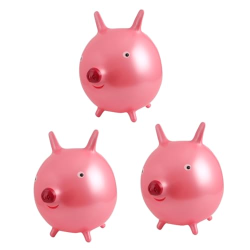 UPKOCH 3St Cartoon-Hüpfball Spielzeug für Kinder kinderspielzeug hühner Spielzeug Children Toys jucarii pentru copii Hüpfball für Kinder Spielzeug für Kleinkinder Kinderreitball Rosa von UPKOCH