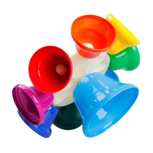 UPKOCH 3St Oktavrotierende Glocke kinderinstrumente Kinder musikinstrumente weihnachtsessen Glocke Lernspielzeug für Kleinkinder Twerking-Spielzeug Spielzeuge Acht-Ton-Glocke Metall Uhr von UPKOCH