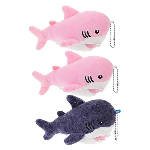 UPKOCH 3St Pfote Brieftasche Kette stickig sensorisches Tiere Shark plushies Shark zubehör Hai-Schlüsselanhänger zum Aufhängen Tasche hängende Dekoration Rucksack-Charms Linter von UPKOCH