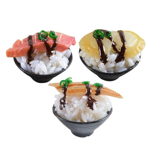 UPKOCH 3St Sushi-Simulation Sushi Japanisches Sushi Plastikmodell Sushi Kuscheltier Kinderspielzeug Essen Simulation Lebensmittelmodell PVC von UPKOCH