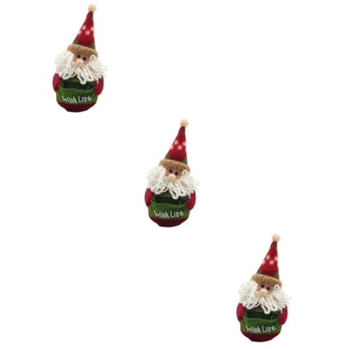 UPKOCH 3St Weihnachtsdekorationen Christmas weinachtsgeschenk wheinachtsgeschenk Schneemann-Anhänger weihnachtsmann schmuck Wohnkultur Polyester rot von UPKOCH