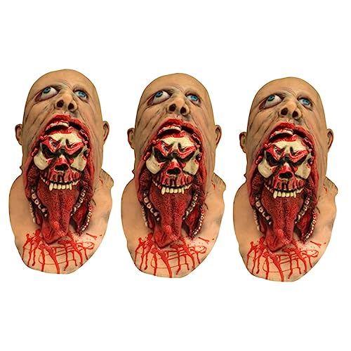 UPKOCH 3St gruselige Halloween-Masken Horror-Maske Halloween- halloween costume halloween kleidung gesichtsmaske halloween masken zu halloween masken horror Horror-Zombie-Maske von UPKOCH